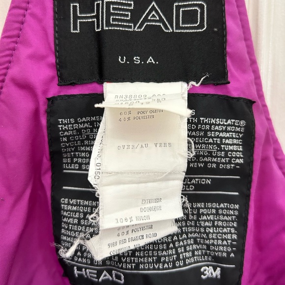 Head 3m vintage adjustable snow suit zippers worn once purple Barbie pink - Picture 6 of 8